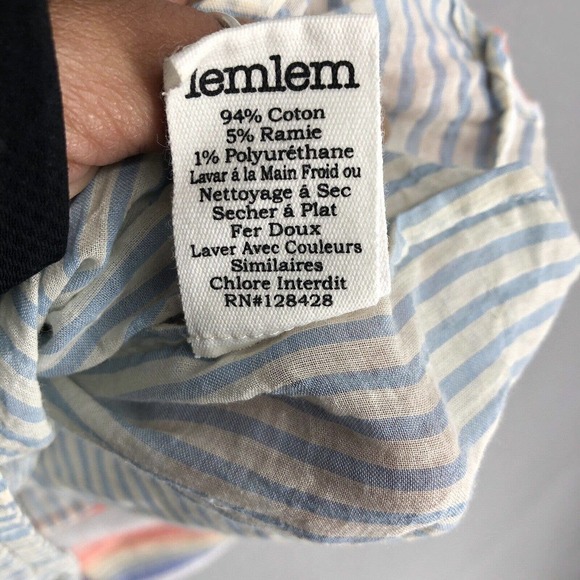 Lemlem by Liya Kebede Womens Top Blouse Pleat Boho Peasant White Medium M - Picture 2 of 7